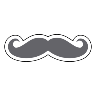 Moustache Sticker (Grey)